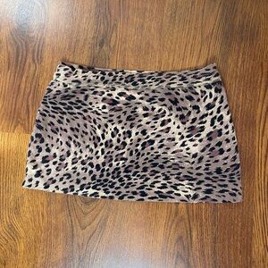 🍒 Lux 🍒 Leopard Cotton Mini Skirt